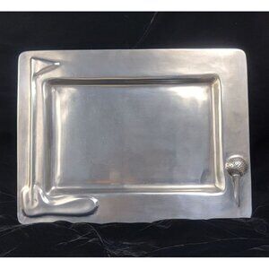 Vintage Holland Boone Polished Pewter Tray